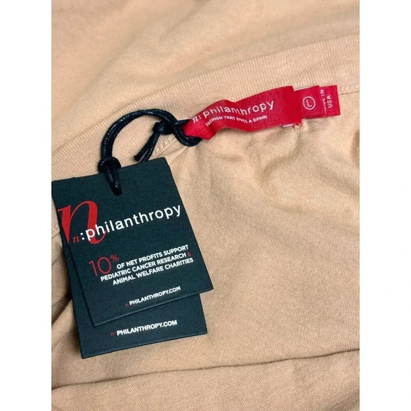 n:Philanthropy Revolve Neesa Mini Dress Nude Beige One Shoulder Ruched Sz L NWT - Picture 5 of 10